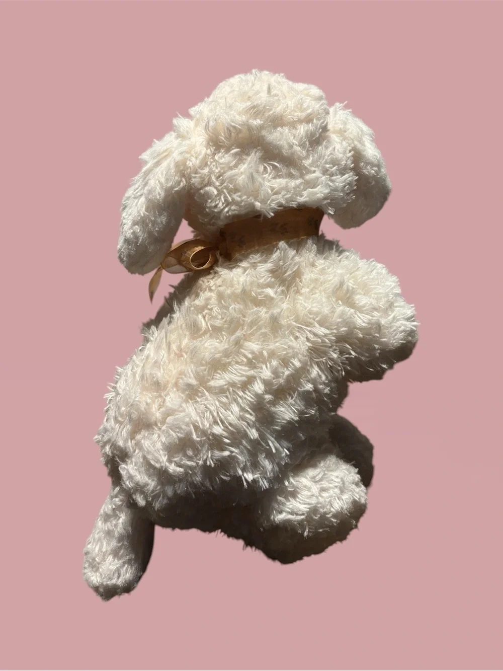 Ty Classic Rabble Dog Plush Beige Shaggy Long Hair Brown Nose Floppy 14”
